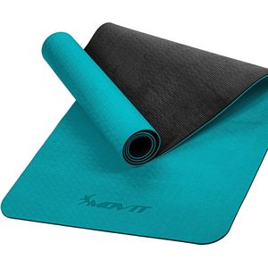 MOVIT® Yogamat 190 x 60 x 0,6 cm - Yoga Mat - Met Draagriem - Petrol