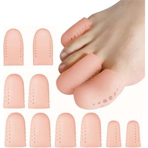 Teenbeschermer - teenspreider - eeltsokken - eelt - blaren - teenkap - Siliconen caps 10 stuks