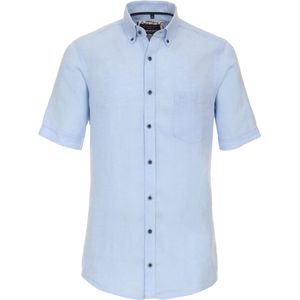 Blauw Casa Moda Linnen Overhemd Korte Mouw 934044100-106 - L
