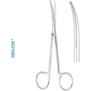 Medluxy - Verbandschaar Metzenbaum Prepareerschaar - Gebogen - Stompe Punt 18 cm - Professionele Kwaliteit Dissectie, Verpleegkundige Schaar, Chirurgische Schaar, EHBO