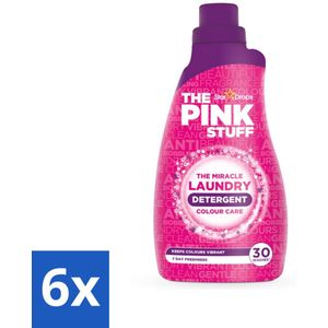 The Pink Stuff - Wasgel - Gekleurde was - Wasmiddel - 30 Wasbeurten - 960ml - Voordeelverpakking - 6 stuks