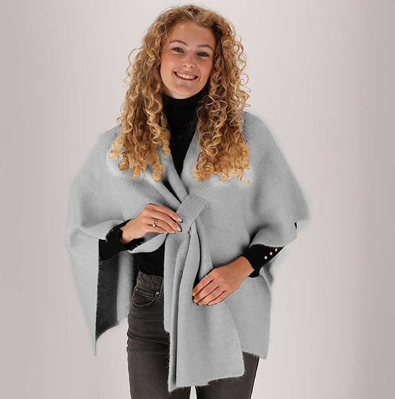 Morethansocks - Gebreide Poncho - Dames - One Size - Omslagdoek