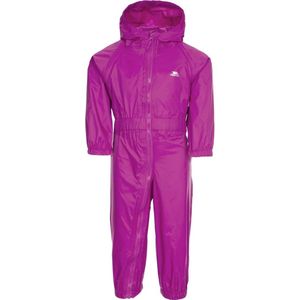 Trespass - Kinder Schneeanzug Button Rain Suit - Paars - Waterdicht - Winter