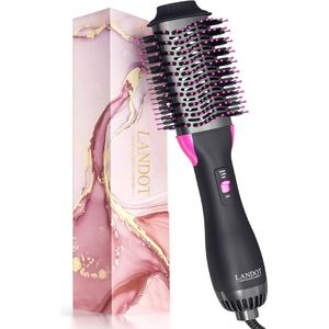 Warmeluchtborstel - 4-in-1 Haardroger en Styler voor Volumineus Haar