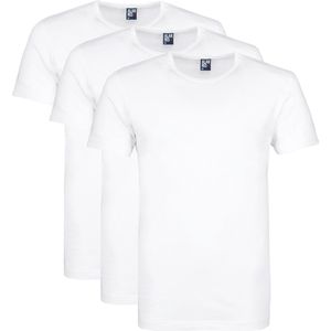 Alan Red - Giftbox Derby O-Hals T-shirts Wit (3Pack) - Heren - Maat L - Regular-fit