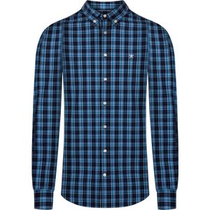Hackett London - Overhemd - Heren - blauw/zwart geruit maat XXL
