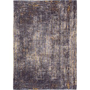 8422 Mad Men Broadway Glitter Vloerkleed - 80x150  - Rechthoek - Laagpolig Tapijt - Industrieel - Bruin, Goud