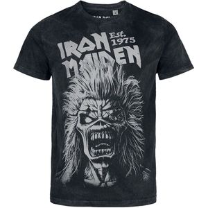Iron Maiden Eddie Portrait Heren T-shirt - antraciet - S