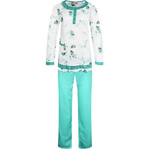 Dames pyjama Fine Woman gebloemd groen XXL
