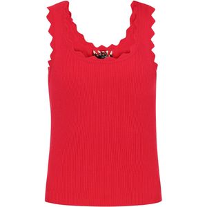 myMo - Slim-fit Top - Mouwloos - Ronde Hals - Geribbelde Gebreide Stof