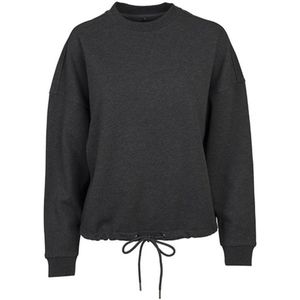 Build Your Brand - Oversized Dames Sweater - Charcoal (Heather) maat M