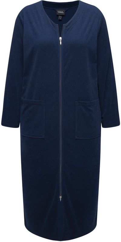 Ulla Popken Badjas lang  nachtblauw