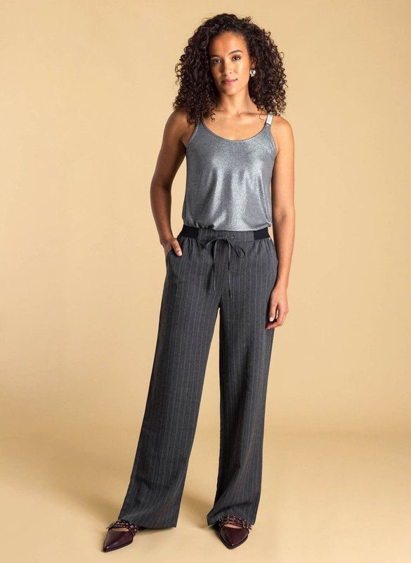 IVY BEAU Angelique Tops - Dark Grey/Melange - maat 36