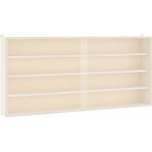 vidaXL - Houten - verzamelvitrine - met - deurenx8,5x37 - cm
