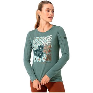 Super.natural - W MAT IS LS - T-shirt Met Lange Mouwen - Groen - Merinowol