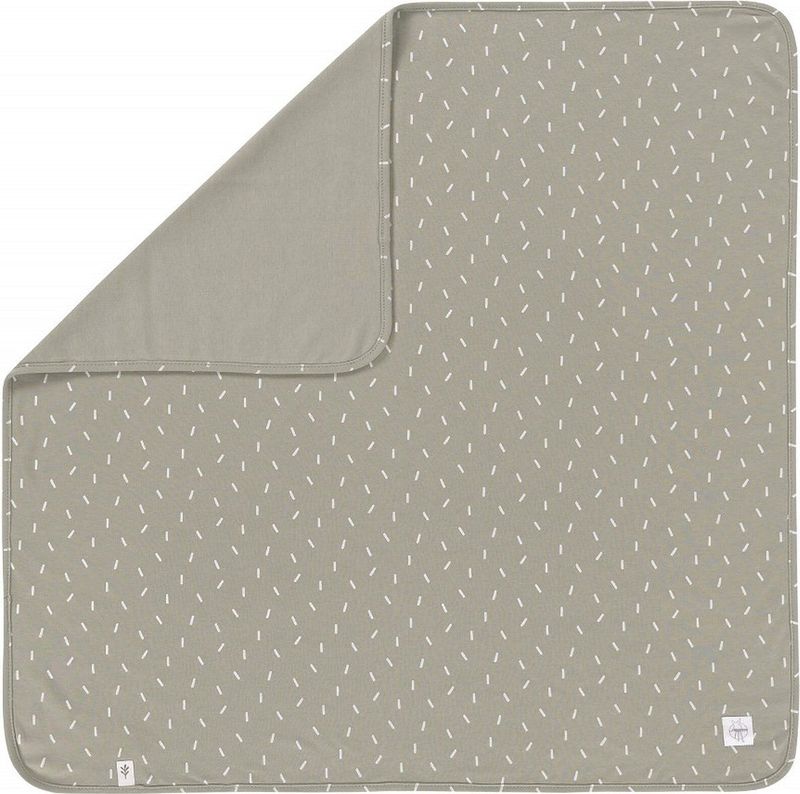Lassig - Interlock GOTS - Wiegdeken - Groen - 80 x 80 cm - Speckles