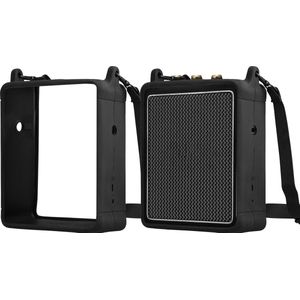 kwmobile siliconen hoesje voor mini-speaker - geschikt voor Marshall Stockwell II - Flexibel materiaal - Speakercase in zwart