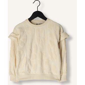 DAILY7 Sweater Jaquard Ruffle Truien & Vesten Meisjes - Sweater - Hoodie - Vest- Ecru - Maat 128