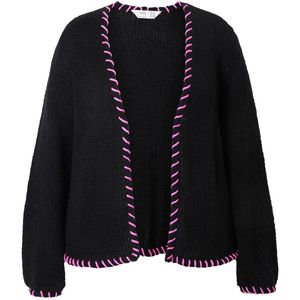 Angel of Style Angel of Style - Dames - Vest straight fit sierranden ballonmouw - Zwart - Maat 42+