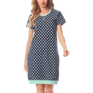 Merry Style Dames Pyjama - Korte mouwen – Katoen – Donkerblauw/stippen – S - MS-MS10-184-ND
