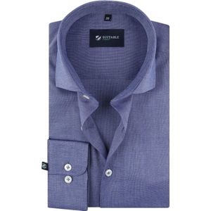 Suitable - Respect Overhemd Donkerblauw - 42 - Heren - Slim-fit