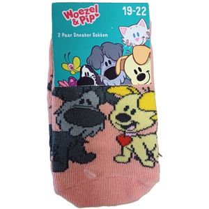 Woezel en Pip - Sokken - 2 Paar - Roze - Maat 19-22
