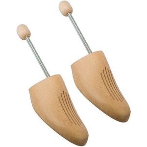 2x paar Houten schoenspanners in maat 44/45 set met spiraalveer - Luxe spanners houden uw schoen in model - links en rechts per set