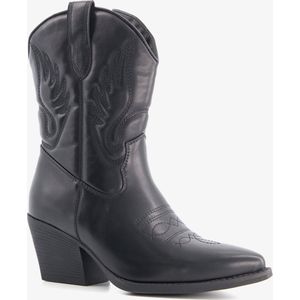 Blue Box lage dames cowboy western boots zwart - Maat 39