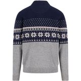 Fynch-Hatton - Half Zip Trui - Blauw - Print