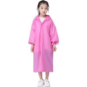 Kinder Regenjas - Roze | EVA Capuchon Poncho | Lichtgewicht / Waterdicht | Fashion Favorite