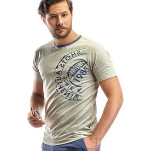 Embrator mannen T-shirt Shots Authentic staalblauw maat L