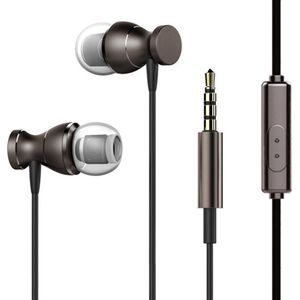 Oortjes met Draad - 3.5mm Jack AUX aansluiting - In-Ear Oordopjes headset koptelefoon met draad en microfoon - zwart