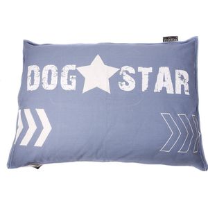 Lex & Max Dog Star - Losse hoes voor hondenkussen - Rechthoek - Faded Blue - 100x70cm