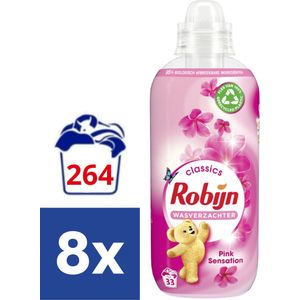 Robijn Wasverzachter Pink Sensation - 8 x 825 ml (264 wasbeurten)