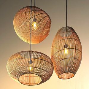 Raw Materials Luna Hanglamp Halo - Rotan - 40x40x60 cm