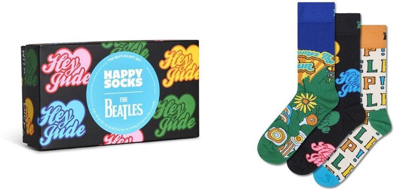 Happy Socks - The Beatles Gift Set - Crewsokken - 3 Paren