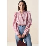 Sissy-Boy - Blouse - Roze - Lurex - Pofmouwen