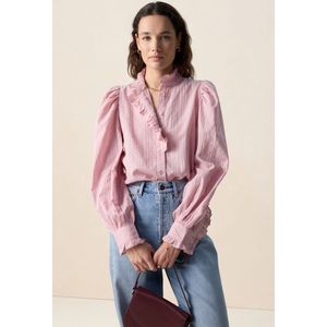Sissy-Boy - Blouse - Roze - Lurex - Pofmouwen