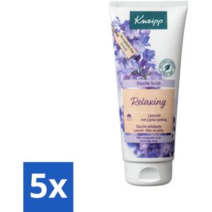 5 x Kneipp - Douche scrub - Relaxing - Lavendel - Bloemige geur - 200 ml - Douche Scrub - Exfoliatie - Huidverzorging - Lavendel Geur - Rustgevend