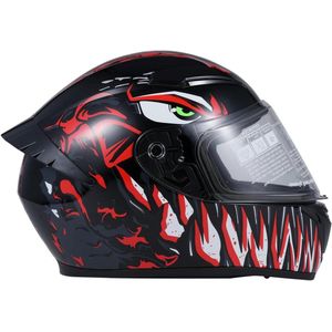 Volgelaats Motorhelm voor Volwassenen | Cool Rider Equipment | Geschikt voor Alle Seizoenen | Touring Helm