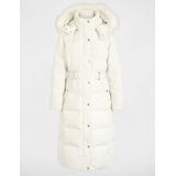 Long Padded Jacket With Hood Ivory