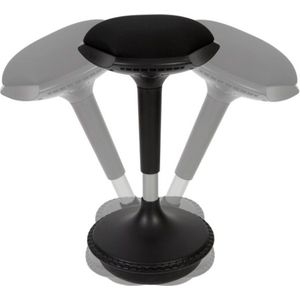 Lowander ergonomische wiebelkruk 50 tot 60cm - Balanskruk in hoogte verstelbaar - Zwart