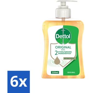 6 x Dettol - Handzeep - Original - Klassieke Hygiëne - 250 ml - Handzeep - Antibacteriële Zeep - Dettol - Hygiëne - Handwas