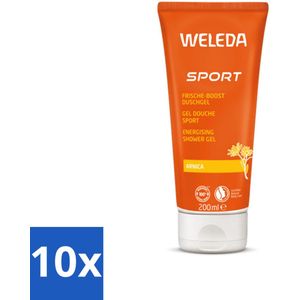 10 x WELEDA - Douchegel Sport - Arnica - 200 ml - Sportdouchegel - Herstel - Arnica - Rozemarijn - Lavendel