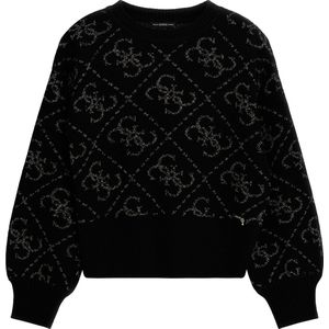 Guess Girls Logo Sweater Zwart - Maat 152