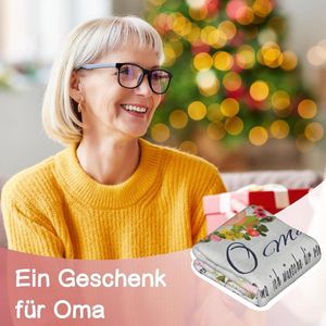 Superzachte knuffeldeken voor oma - Persoonlijk cadeau voor verjaardag, Moederdag & Kerstmis