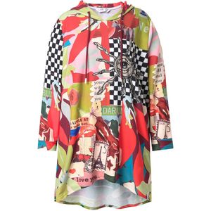 Angel of Style Angel of Style - Dames - Hoodie oversized fit patchmotief capuchon - Zacht roze - Maat 42+