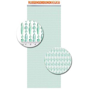 Vliegengordijnenexpert - Vliegengordijn - 100x240 cm - Aquablauw