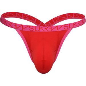 SUKREW Bubble Thong Red - MAAT XS - Heren Ondergoed - String voor Man - Mannen Thong