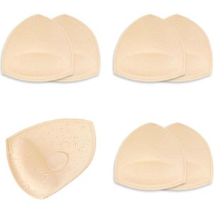 3 paar waterdichte badpak-beha-inzetstukken uitneembare badpakinlegzolen - Eenheidsmaat- Beha-pads anti-sag beha bikini-inzetstukken push-up